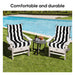 Giga 2-piece high back patio chair cushion set with tufted back and seat cushions for Adirondack and rocking chairs.