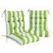 Giga 2-piece high back patio chair cushion set with tufted seat and back cushions for Adirondack and rocking chairs.