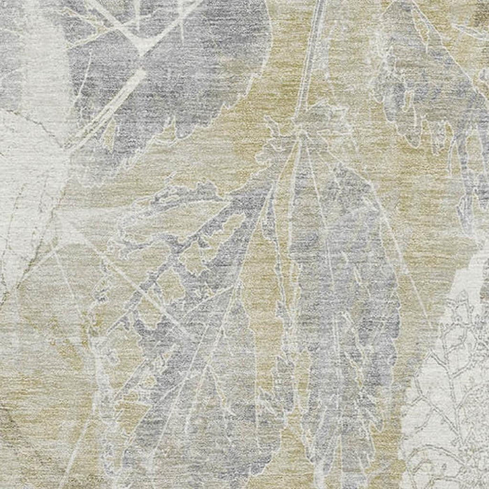 10' X 14' Floral Washable Area Rug With UV Protection (705731) - Beige / Tan