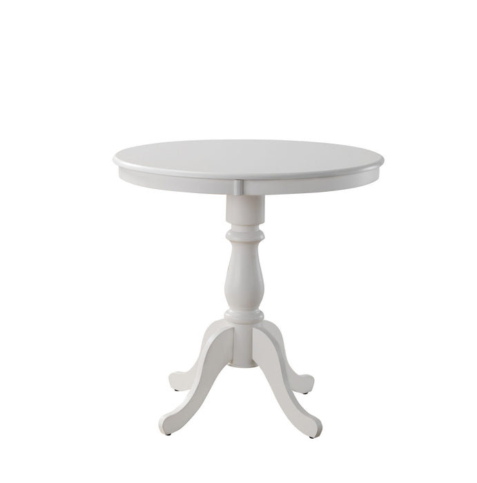Solid Wood Rounded Bar Table - White