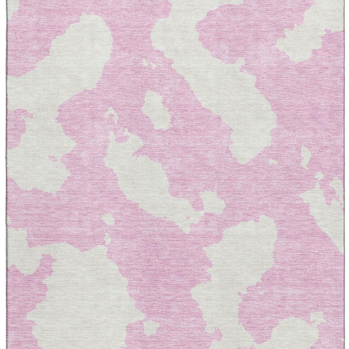 10' X 14' Abstract Washable Area Rug With UV Protection (677052) - Pink / Ivory