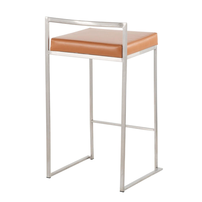 Fuji - Counter Stool Steel With Cushion - Stainless Steel