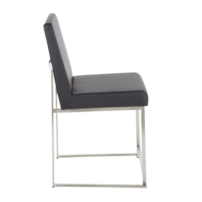 Fuji - High Back Dining Chair - Stainless Steel (Set of 2)