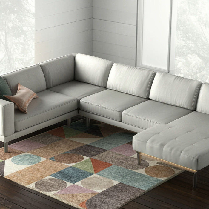 9' X 12' Checke Area Rug - Ivory