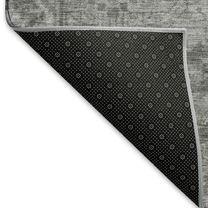 10' X 14' Oriental Washable Area Rug With UV Protection (691938) - Gray / Silver