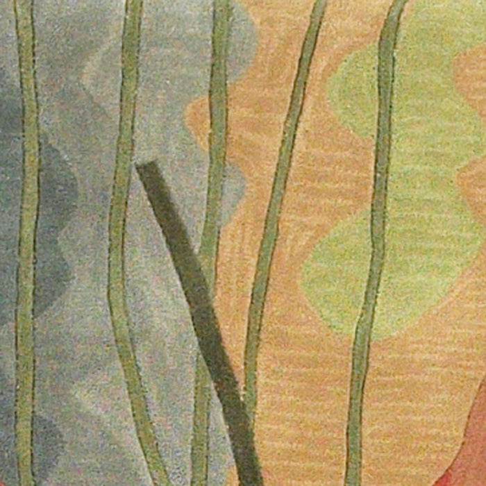 9' x 12' Wool Tropical Botanical Hand Tufted Area Rug - Blue