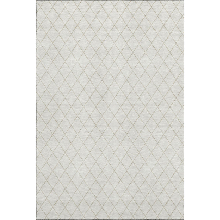 10' X 14' Geometric Washable Area Rug With UV Protection (674095) - Ivory / Beige