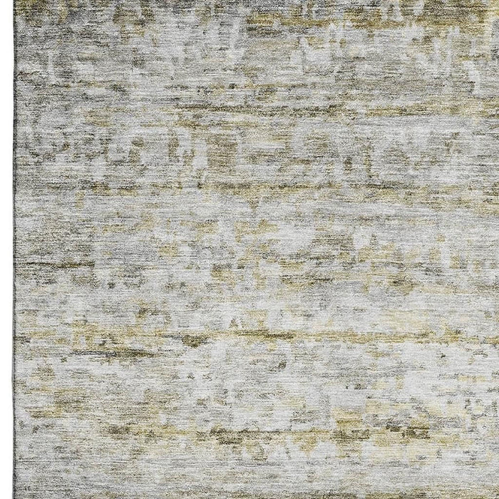 10' X 14' Striped Washable Area Rug With UV Protection (685379) - Taupe / Brown / Beige