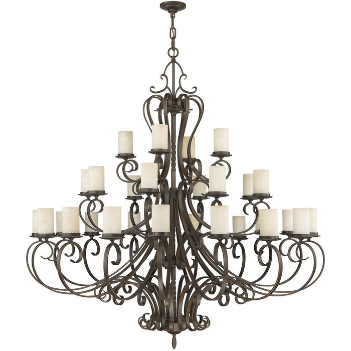 64" Multi Light Metal Dimmable Chandelier With Shades - Bronze