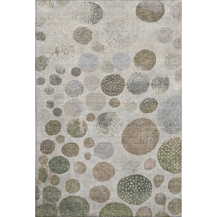 10' X 14' Geometric Washable Area Rug With UV Protection (709252) - Taupe / Beige / Ivory