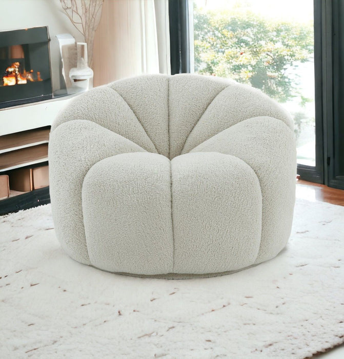 Sherpa Lounge Chair - White