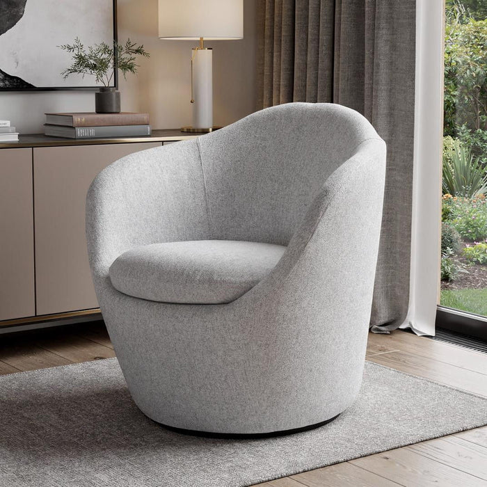 Cotton Blend Metal Lounge Chair (716380) - Gray