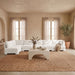 Meridian Furniture Hammond velvet performance fabric L-shaped armless sectional with six stationary pieces in a modern living room setting.
