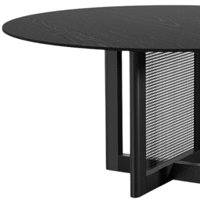 59" Solid Wood Rounded Bar Table - Black