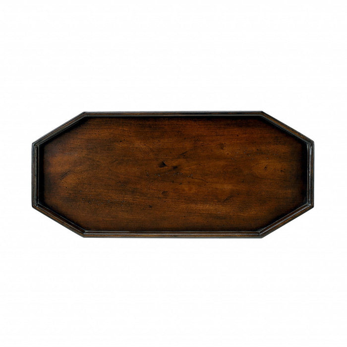 End Table With Two Shelves - Dark Brown