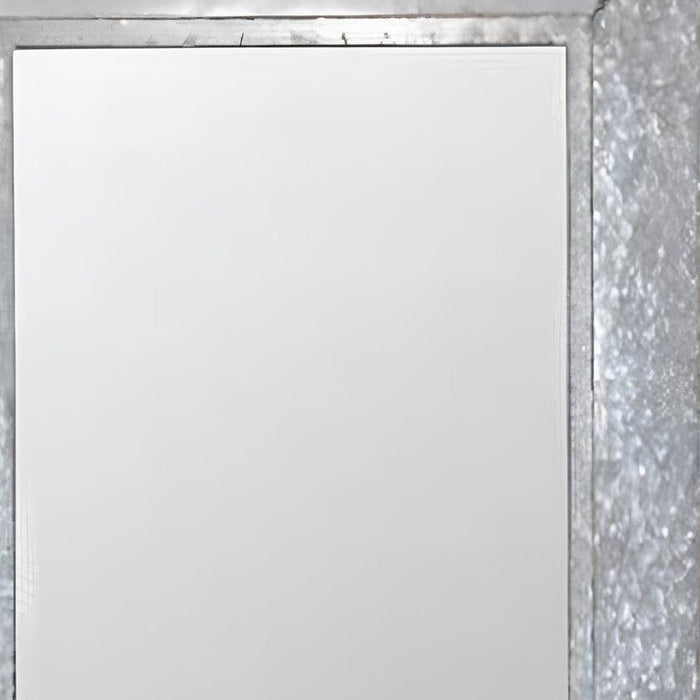 84" Metal And Wood Framed Leaning Accent Mirror - Gray / Brown