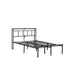 Giga platform bed frame with storage headboard, LED light, USB-C ports, and sleek design in a modern bedroom setting.