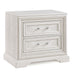Giga antique white 2-drawer storage nightstand with classic accent design, featuring smooth drawer fronts and elegant finish.