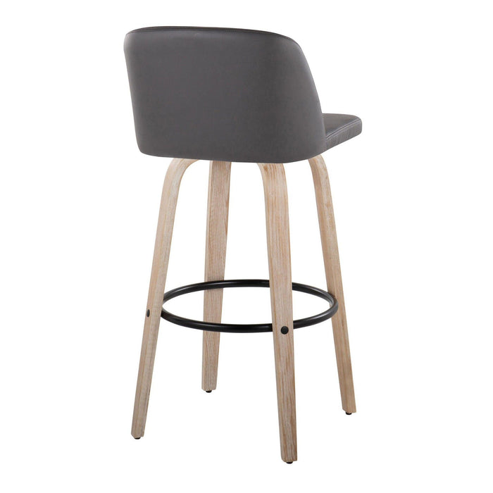 Toriano - 30" Fixed-Height Barstool (Set of 2) - Gray