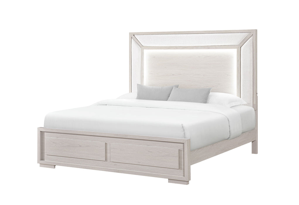 Clara - Queen Bed With LED - Beige