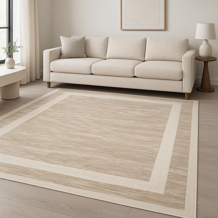 8' X 10' Geometric Area Rug (556257) - Ivory / Brown