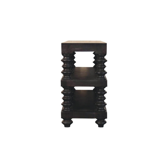 Solid Wood Solid Console Table With Shelf With Two Drawers (719174) - Brown
