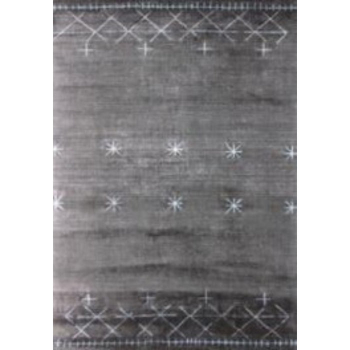 8' x 11' Ombre Hand Loomed Area Rug - Sliver And Charcoal