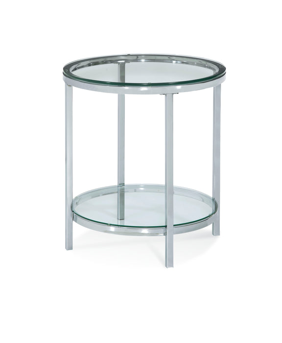 Patinoire - Round End Table - Silver