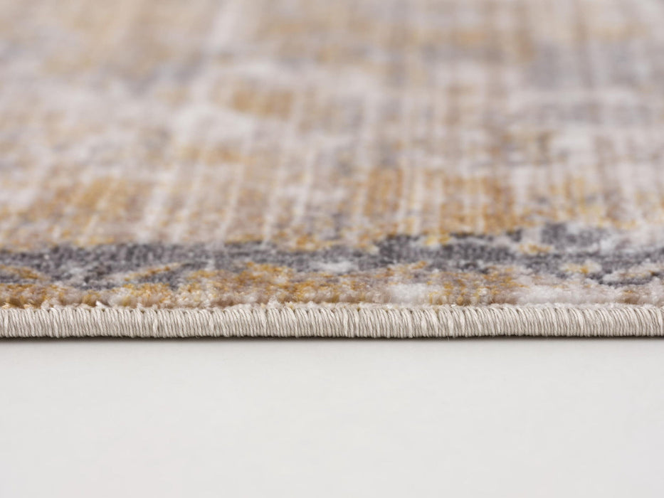 6' x 9' Oriental Non Skid Area Rug - Gray And Ivory
