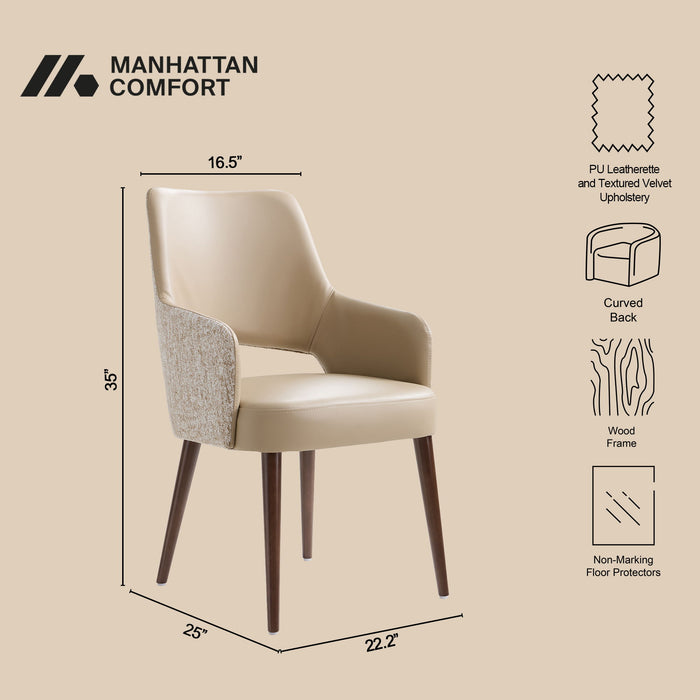 Manhattan Liora - Wood Upholstered Armchair
