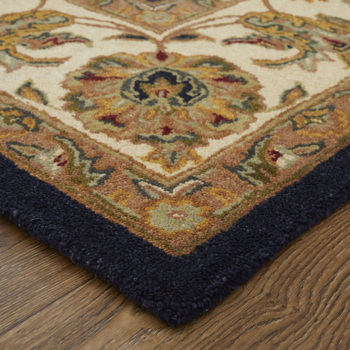 5' X 8' Oriental Hand Tufted Area Rug - Blue