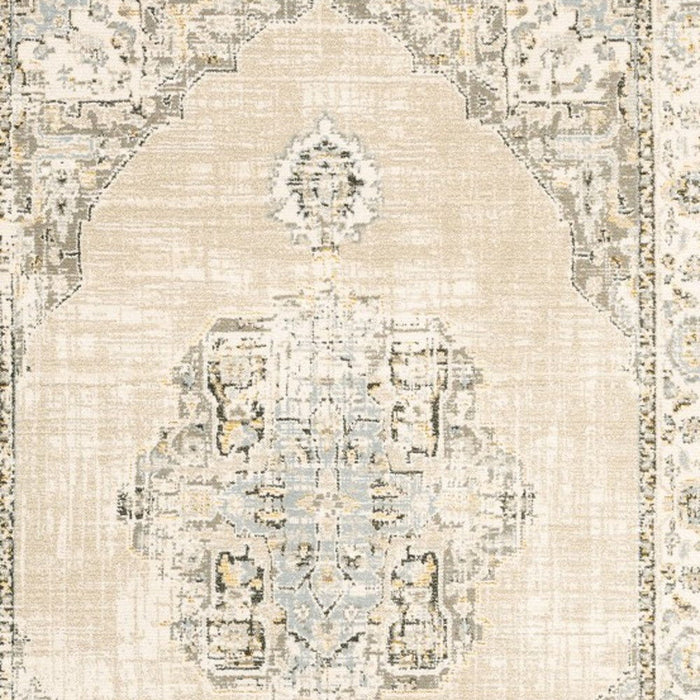 10' x 14' Center Jewel Area Rug - Beige And Ivory