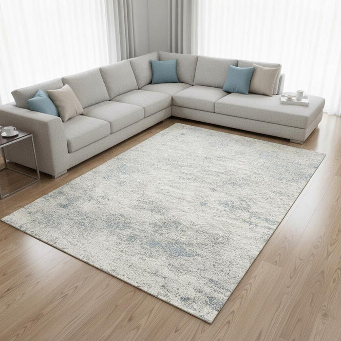 8' X 11' Abstract Area Rug (661319) - Cream / Blue