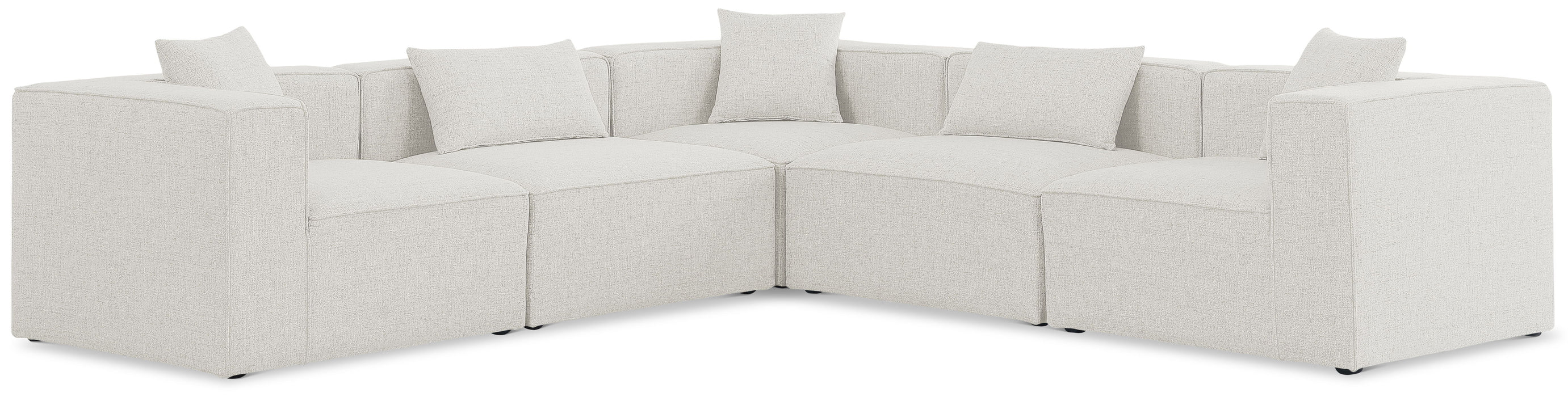 Cube - Linen 5 Piece Modular Corner Sectional