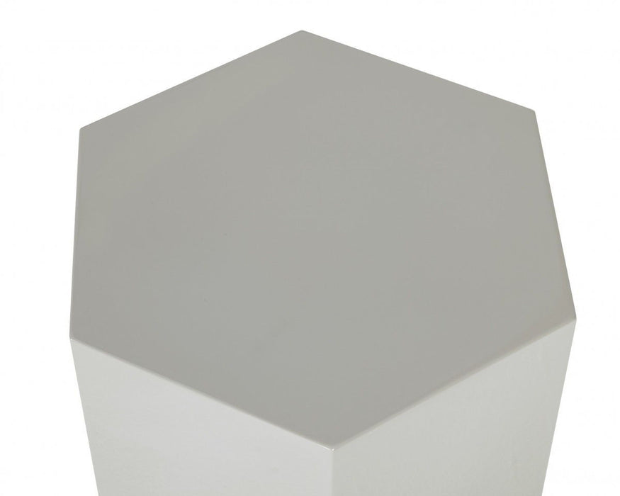 Wood End Table - Light Gray