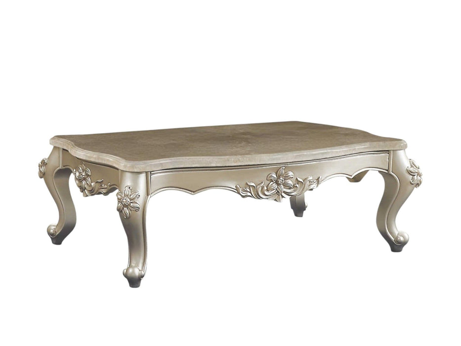 Marble Wood Coffee Table - Champagne