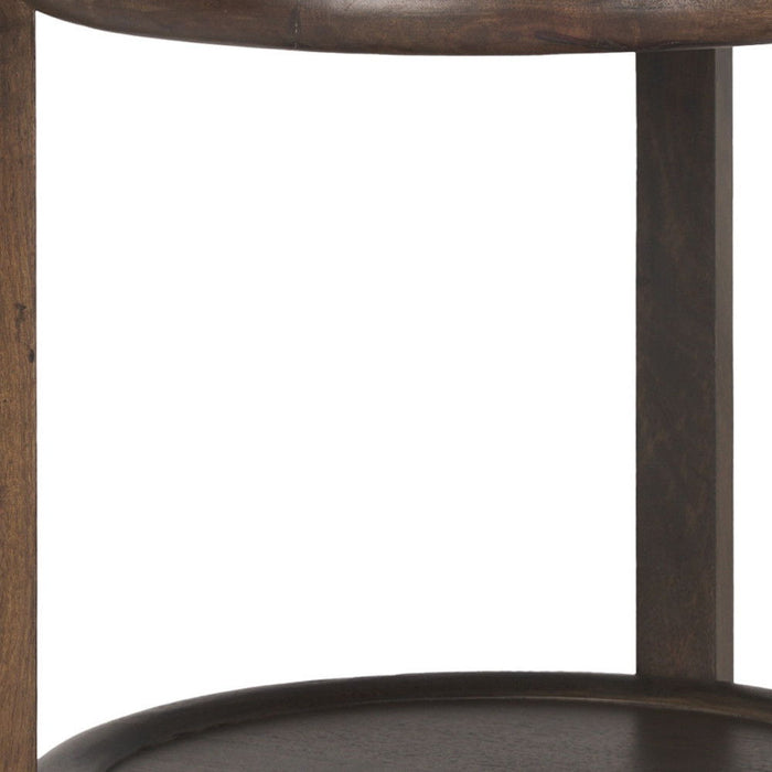 Solid Wood Tray Table (605616) - Dark Brown