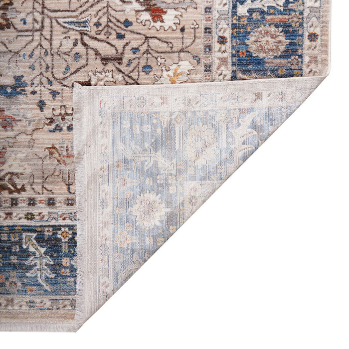 7' X 10' Oriental Area Rug With Fringe - Teal