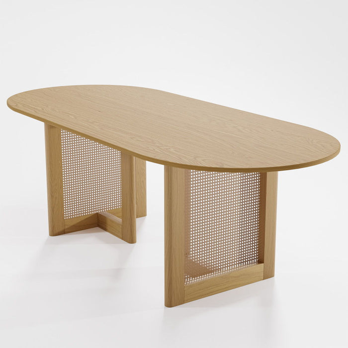 Solid Wood Oval Bar Table - Yellow