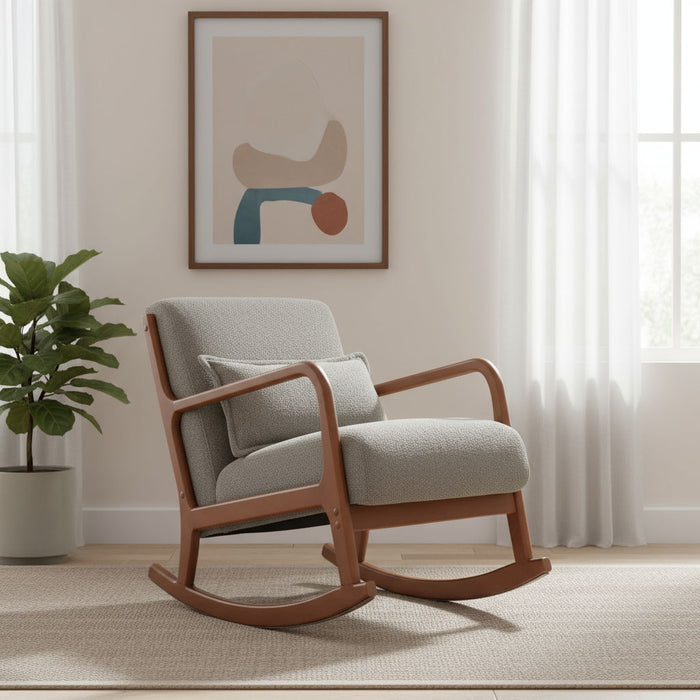 26" Modern Upholstered Arm Chair - Gray