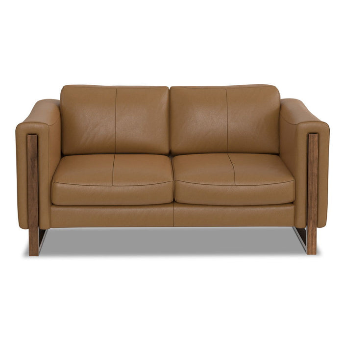 62" Leather Sofa - Brown