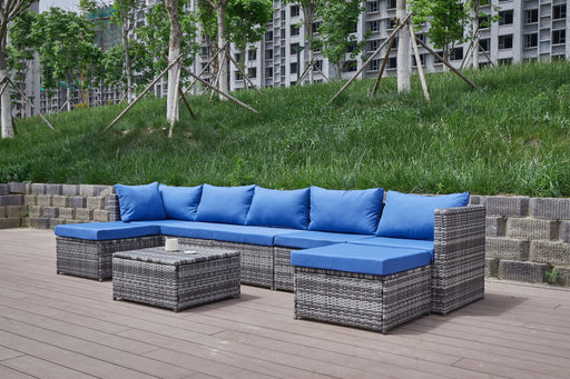 Giga 2-piece patio sofa set with cushioned seats and backrests, outdoor outdoor furniture for patio relaxation.