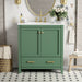 Giga bathroom vanity with single sink, combo cabinet, two doors, drawer, soft-close, solid wood frame, multifunctional storage.