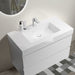 Giga Alice wall-mounted bathroom vanity with large storage and one-piece sink basin, modern floating design for contemporary bathrooms