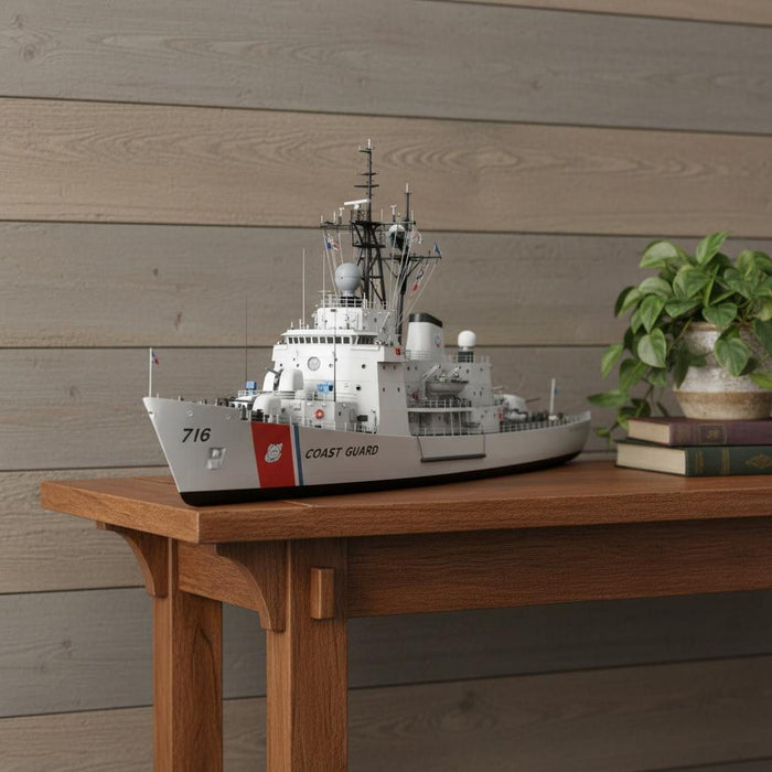 Hand Painted Model Boat (624374) - White