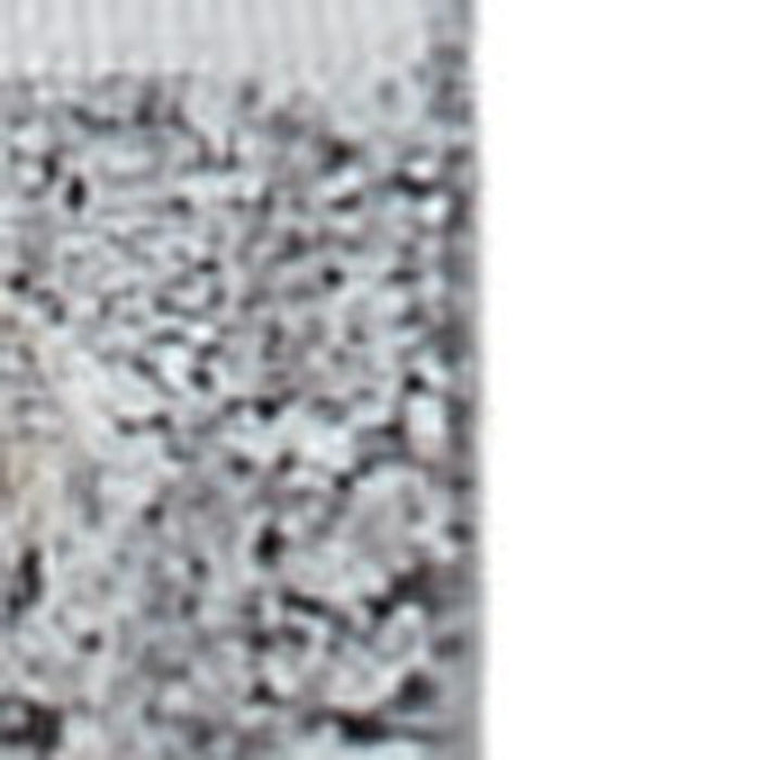 10' x 2.7' Abstract Power Loom Worn Faded Runner Rug - Gray And Silver