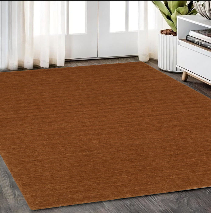 5' X 8' Casual Wool Hand Tufted Area Rug - Rust