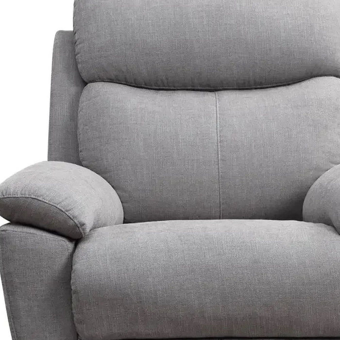 Fabric Power Recliner With USB - Light Gray