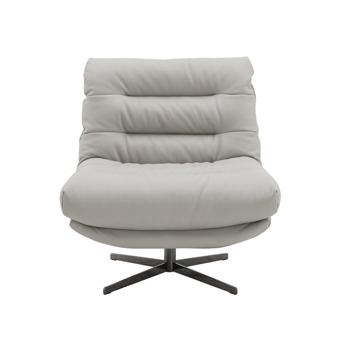 J & M Furniture Nest Swivel Chair in Light Grey