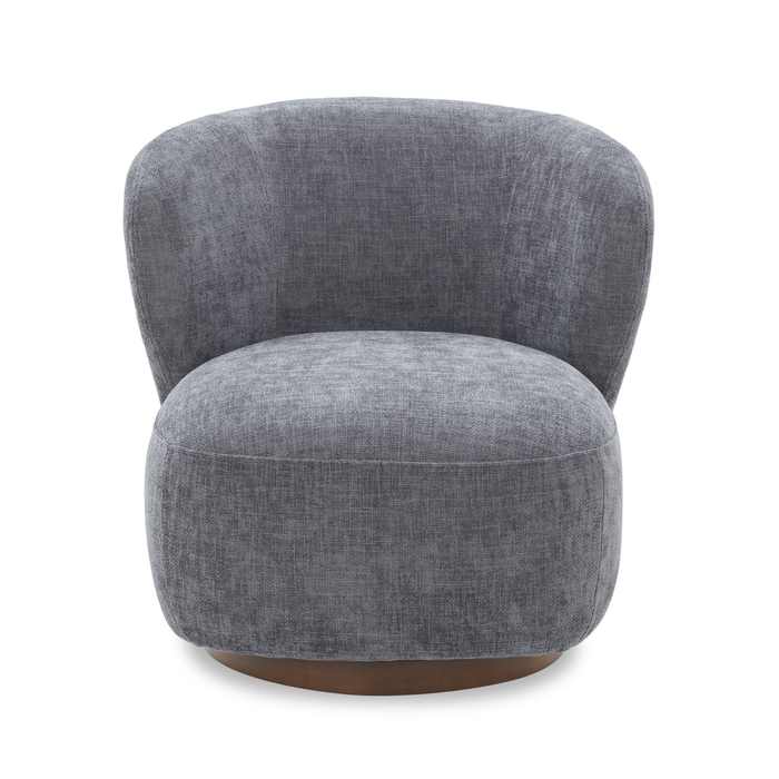 J & M Furniture Zola Swivel Chair in Charcoal